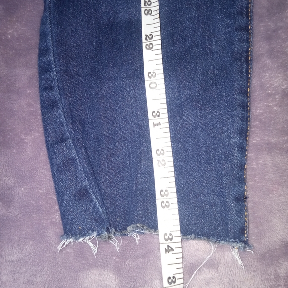 No Boundaries Dark Blue High Rise Denim Jeans Size 7 Pre-owned In Good Condition - Picture 7 of 16